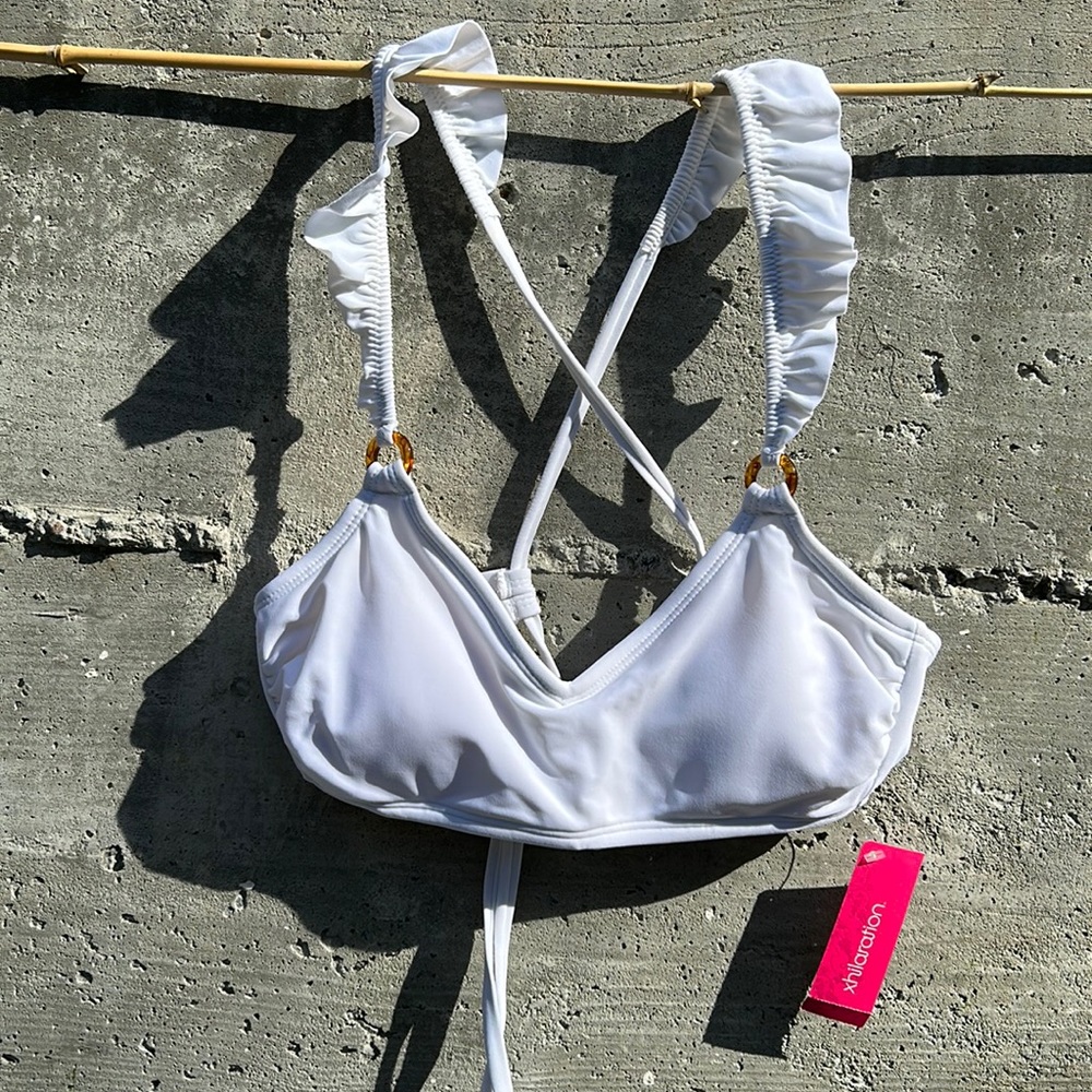 Xhilaration white bikini top. BRAND NEW with tags.